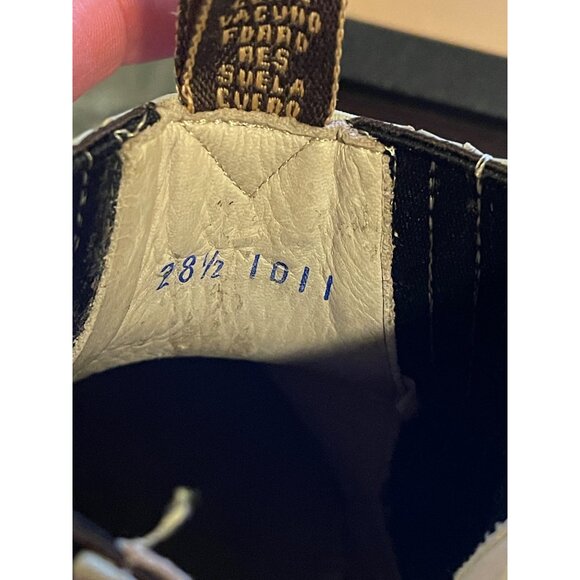 Lara La Espuela Botines Stone Leather Ankle Boots Men Size 8.5 Mexican Cowboy - Picture 15 of 16